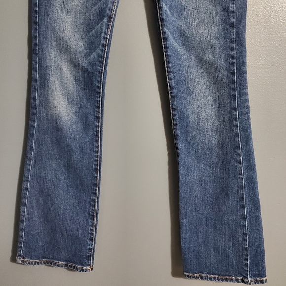 American Eagle Outfitters Womens Kick Boot Jeans Embroidered Pockets Y2K Size 2 - Picture 7 of 9